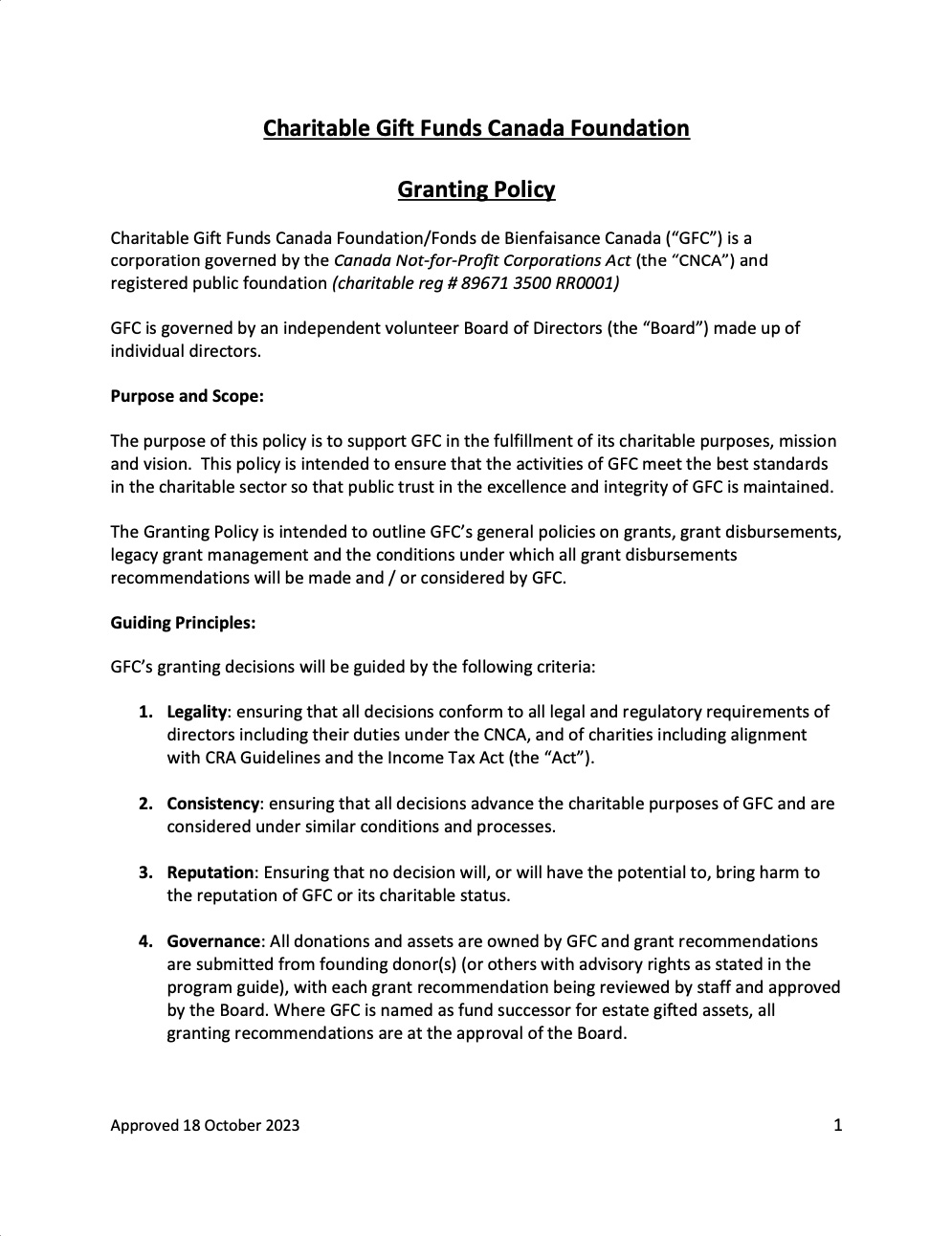 PDF Download - CGFCF Granting Policy