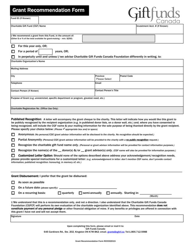 PDF Download - Grant Recommendation Form